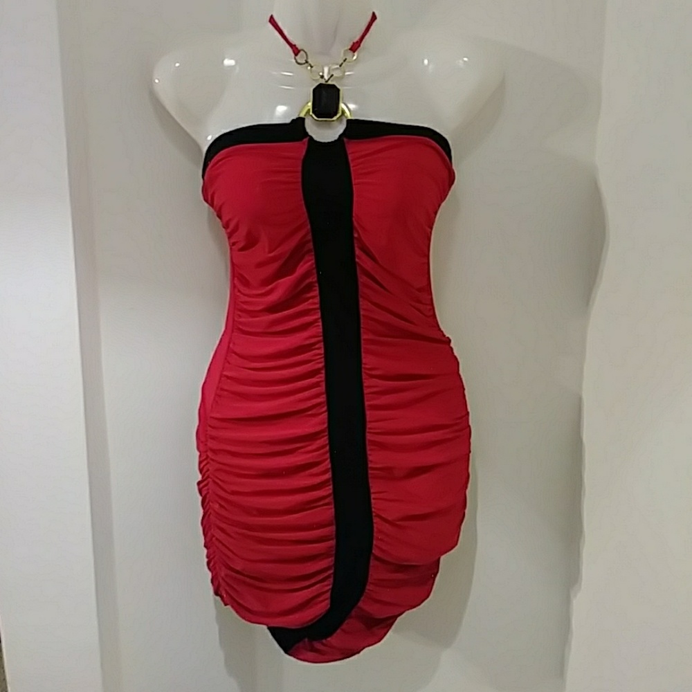 Red & Black Bodycon dress